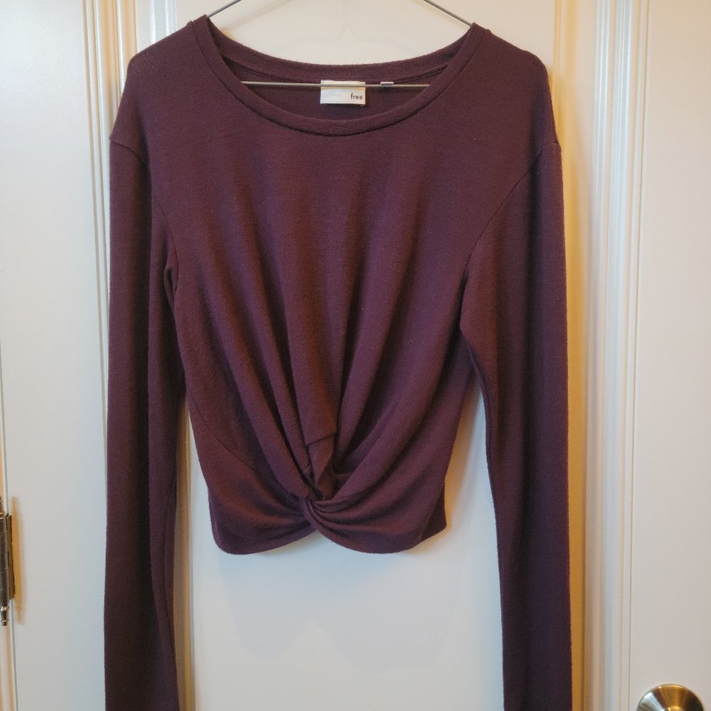 Wilfred Free Long Sleeve front knot lightweight sweater